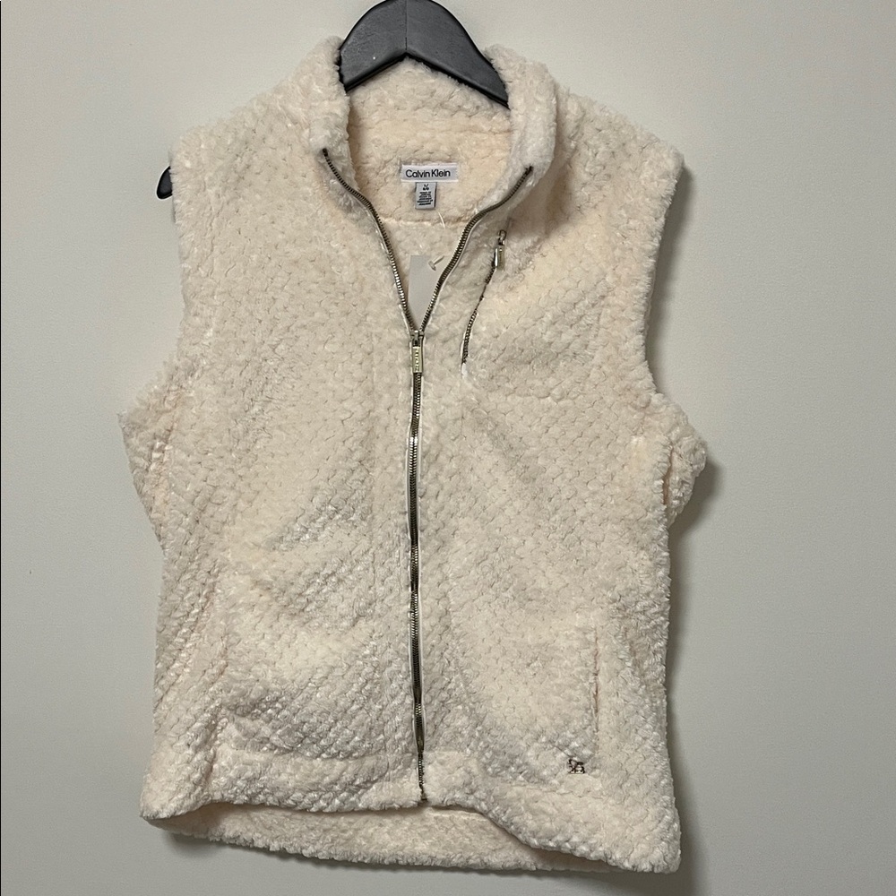 Calvin Klein Cream Textured Vest